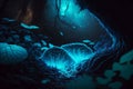 Magical glowing forest fantasy art