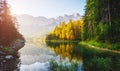 Magical image of the famous lake Eibsee Royalty Free Stock Photo