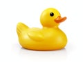 Magical Isolation: The Unexpected Charm of a White Rubber Duck Royalty Free Stock Photo