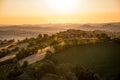 The Magical Landscape of Le Marche Italy from a Balloon at Sunrise