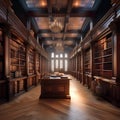 A magical library with towering bookshelves and mystical artifacts, invoking a sense of knowledge and discovery3