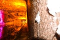 Magical lighting inside Khewra salt mine Royalty Free Stock Photo