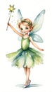 A Magical Little Green Angel Fairy of legend