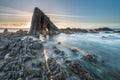 Magical monolith in Asturian beach