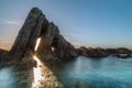 Magical monolith in Asturian beach