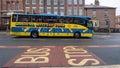 Magical Mystery tour bus that was used by the Beatles captured on a street in Liverpool