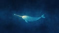 A Magical Narwhal in Cosmic Ocean Royalty Free Stock Photo