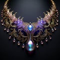 Magical Necklace with Glowing Ethereal Beads