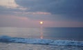 Magical ocean. Sunrise over the Atlantic. Morning. Royalty Free Stock Photo