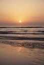 Magical ocean. Sunrise over the Atlantic. Morning. Royalty Free Stock Photo