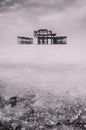 The magical old ruined out pier in Brighton Royalty Free Stock Photo