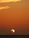 a magical orange sunset over the ocean Royalty Free Stock Photo