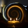 Magical portal created by candles.