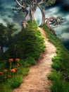 Magical portal on the hill Royalty Free Stock Photo