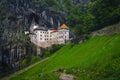 Magical Predjama Cave Castle on the cliffs in Slovenia Royalty Free Stock Photo