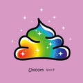 Magical rainbow unicorn poop Royalty Free Stock Photo