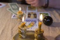A magical ritual to attract money.