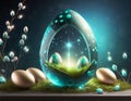 Enchanted easter eggs in moonlight Royalty Free Stock Photo