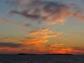 A magical sky above the sea at sunset