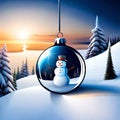 snowman Snowglobe Royalty Free Stock Photo