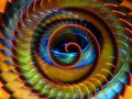 Magical space spiral background