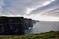 Magical sunrise on the shores of the Atlantic in Ireland near Cliffs of Moher