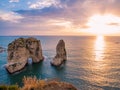 Magical sunset in Beirut, Lebanon Royalty Free Stock Photo