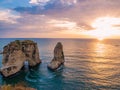 Magical sunset in Beirut, Lebanon Royalty Free Stock Photo
