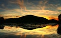 Magical sunset reflection Royalty Free Stock Photo