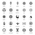 Magical Symbol Glyph Icons Pack Royalty Free Stock Photo