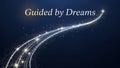 A magical trail of light and glitter, guided by dreams on a dark blue background Royalty Free Stock Photo