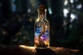 Magical tree in a bottle, AI generated Royalty Free Stock Photo