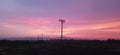 Magical Twilight: Electricity Poles Welcome Purple Twilight