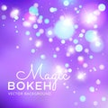 Magical vector background with colorful bokeh