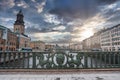 Magical view of the Burunnsparken city centre of Gothenburg, Sweden.