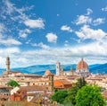 Magical view of the dome of Cattedrale di Santa Maria del Fiore, Florence