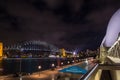 Magical view of the Sydney Opera house at night in Sydney, Australia