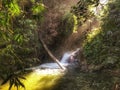 Magical waterfall in the morning