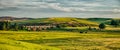 Magical wheat farm fields in palouse washington Royalty Free Stock Photo