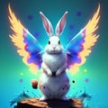 magical winged rabbit