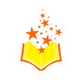 Magical Wizard Book Symbol Design