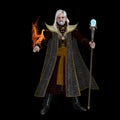 Magic Wizard on Black Royalty Free Stock Photo