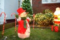 Magically decorated courtyard and house for the Christmas holidays