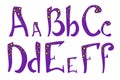 Magician alphabet for halloween - A, B, C, D, E F