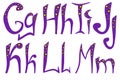 Magician alphabet for halloween - G H I J K L M