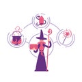 Magician archetype flat concept vector illustration