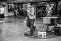 Magician at Fremont Street Experience.