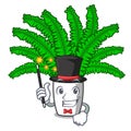 Magician fresh fern branch isolated on mascot