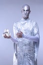 Magician with Glass Balls Royalty Free Stock Photo