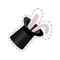 magician hat ear rabbit Royalty Free Stock Photo